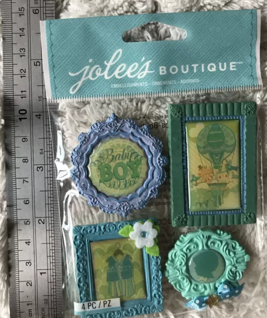 Baby Boy Mini Frames ~ Jolee's Boutique ~Dimensional sticker ~ 4 Pieces