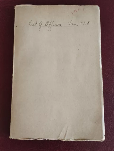 Scarce WW1 Jan 1918 Officers On The Active List Royal Navy List  Book