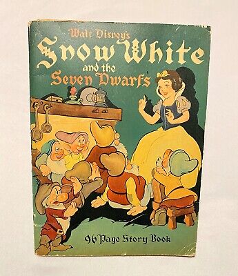 Vintage 1938 Walt Disney's Snow White & The Seven Dwarfs Story Book Whitman 714