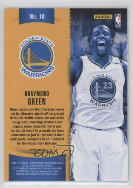 2018 Contenders Optic Winning Tickets Prizms Red Cracked Ice Draymond Green #10 2