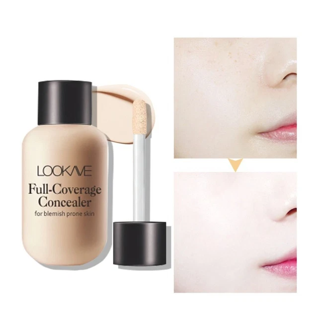 Base de maquillaje facial corrector de líquidos impermeable de cobertura completa de 3 colores