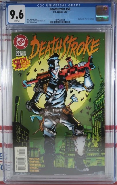 🤡 CGC 9.6 NM+ DEATHSTROKE #58 DC COMICS 1996 #1 DAVE JOHNSON JOKER Batman BTAS 🤡 CGC 9.6 NM+ DEATHSTROKE #58 DC COMICS 1996 #1 DAVE JOHNSON JOKER Batman BTAS