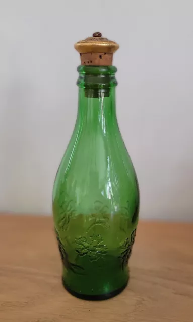 Belle Petite Bouteille De 25 Cl En Verre Et Bouchon Laiton