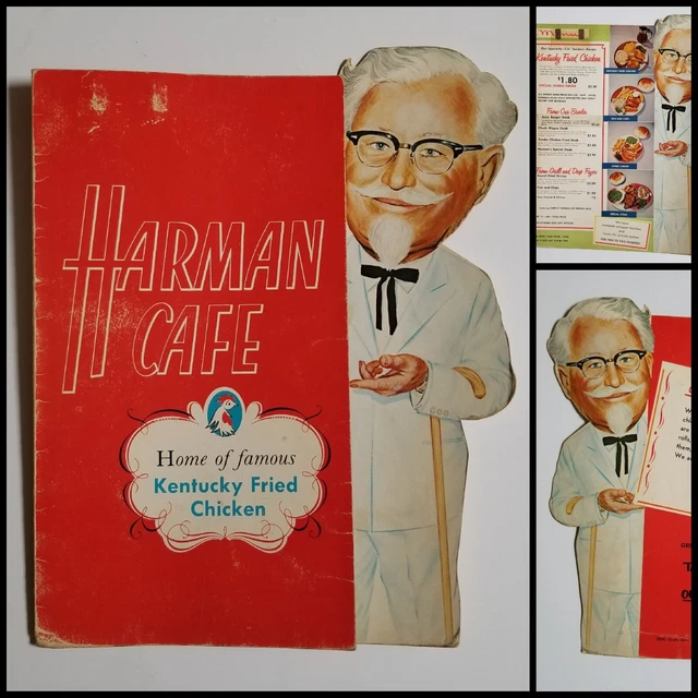 1 ORIGINAL 1950'S KFC Home of Famous Kentucky Fried Chicken Colonel ...