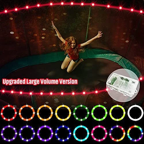 【Upgraded Large Volume Version】 LED Trampoline Lights，Remote Control Trampoli...