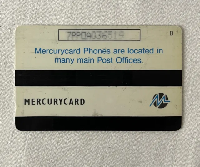 Single Vintage Plastic Mercury Mercurycard Discount USED £4 Phone Card 2