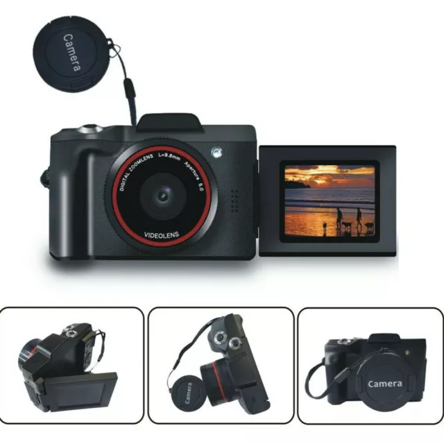 Appareil photo reflex numérique écran LCD 3,0 pouces TFT 16X Zoom HD 1080P 16MP