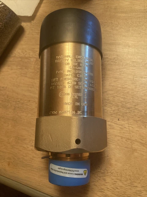 Marshall Excelsior Safety Relief Valve LP Gas MEV125BUM/250