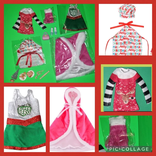 NEW ELF CHRISTMAS shelf Dolls Costume And Props For GIRL ELF