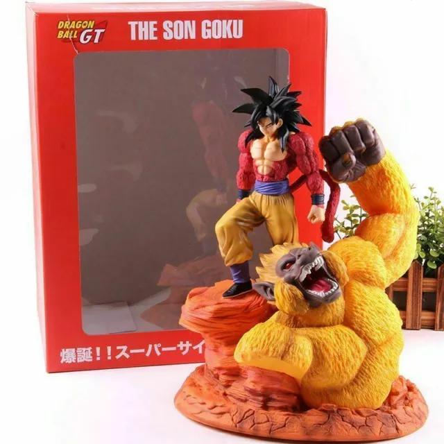 Dragon Ball Z Son Goku Figures Super Saiyan 4 Goku Gold Statue Great Ape Dragon