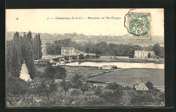 CPA Champrosay, Vue Général sur Ris-Orangis, View to Pont 1907