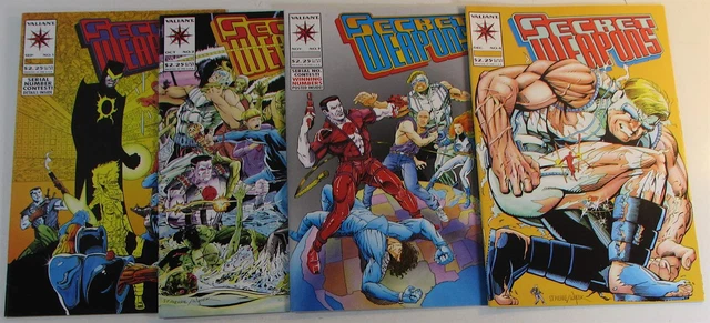 Secret Weapons Lot of 4 #1,2,3,4 Valiant Comics (1993) NM- 1st Print Comic Books