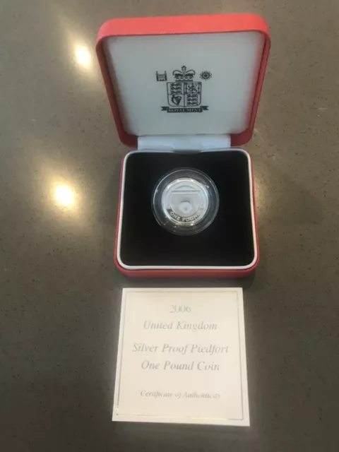 2006 £1 One Pound Silver Piedfort Proof Coin Egyptian Arch Bridge  Box & COA PF1