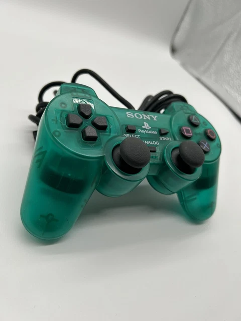 SONY PLAYSTATION PS2 Emerald Green Controller OEM DualShock SCPH-10010 ...