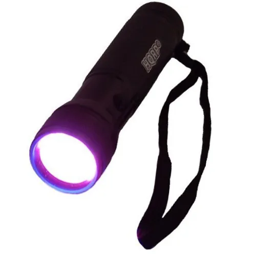 HQRP Profesional Linterna 12 LED UV Ultravioleta 365 nM Antorcha lámpara