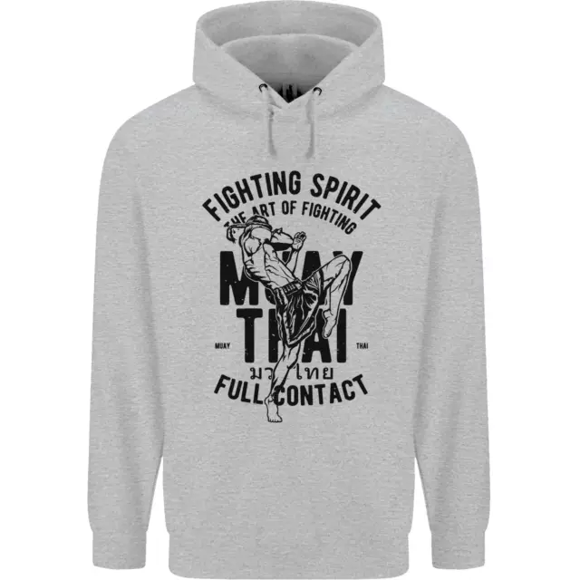 Muay Thai Full Contact Martial Arts MMA Mens 80% Cotton Hoodie