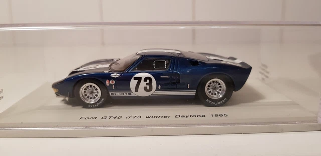 Miniature Spark 1/43 - Ford GT40 #73 - Vainqueur Daytona 1965 - Miles/Ruby
