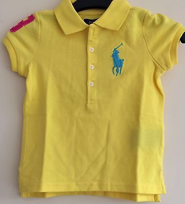 Bnwt Polo Ralph Lauren Girls Short Sleeve Big Polo Pony Polo Shirt/Top