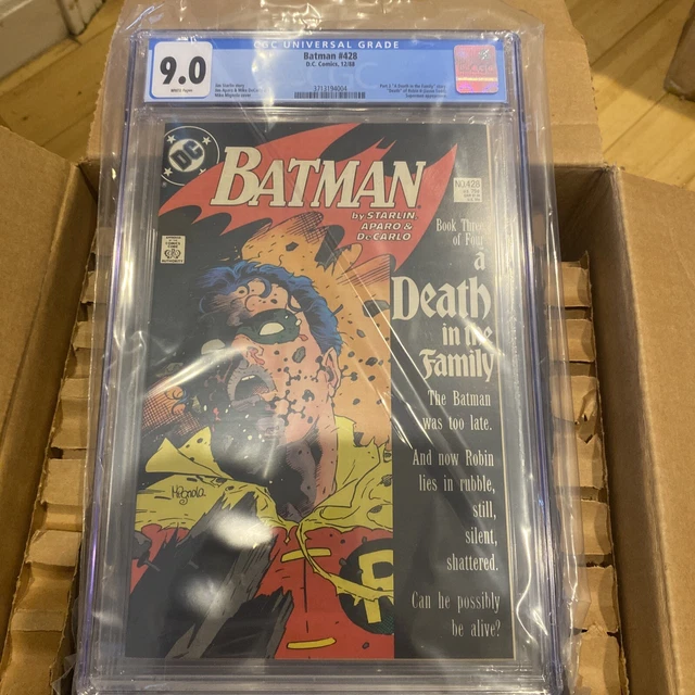 Batman #428 CGC NM 9.0 White Pages Death of Robin, Jason Todd! DC Comics 1988 🔑