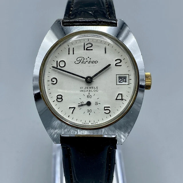PERSEO OROLOGIO FS meccanico cromato 36mm Swiss 1970 ca EUR 150 00 PicClick IT