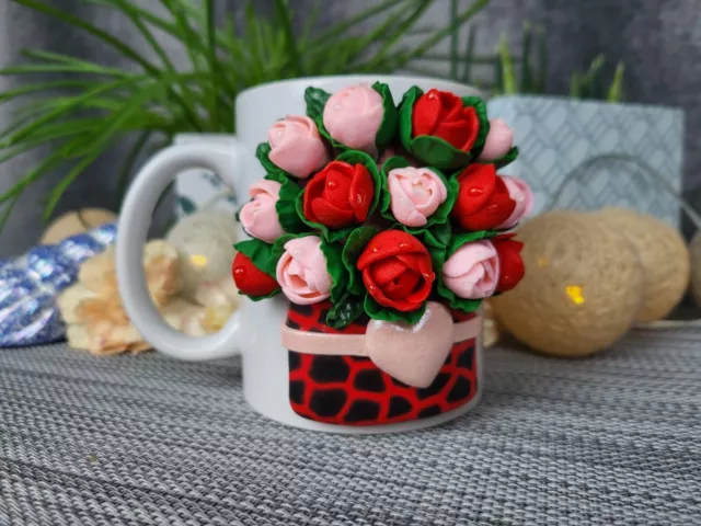 Handmade Polymer Clay Mug, Personalised Polymer Clay Mug