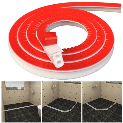 Transparent,80cm KISSLIU Striscia Impermeabile Pieghevole in Silicone Tappo per diga Acqua per soglia Doccia Arresto per Flusso dAcqua con Guarnizione per Pavimento del Bagno 