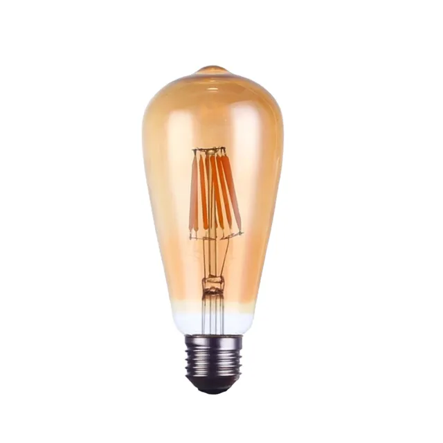 E27 Edison Vintage LED Lampe Filament Nostalgie Glühbirne ST64 8W Bulbs Warmweiß