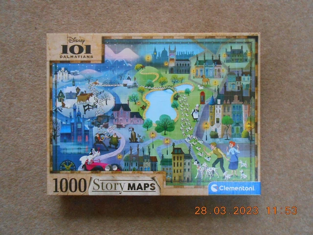 101 DALMATIANS DISNEY jigsaw Puzzle Story Maps 1000 pieces Clementoni ...