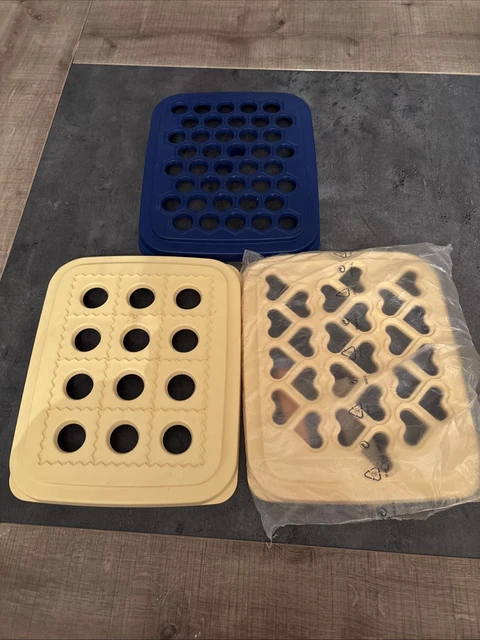 Ravioles Party Tupperware – Moule 12 Trous Jaune + Cuillère – Lot De 2 (occasion)