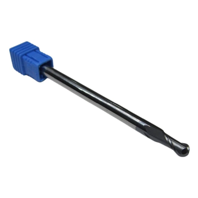 Tungsten Carbide End Mills Anti-vibration Ball Nose CNC Tool Extra Long Shank