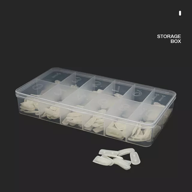 Plastic Storage Box Case Nail Art False Tips Gems 12 cell Makeup Empty Conta Tu