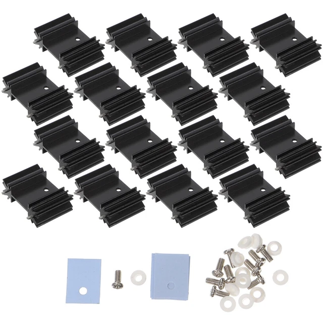 40 Pcs Metalltransistor-Kühlkörper Waschbecken Heizstrahler Aus Aluminium