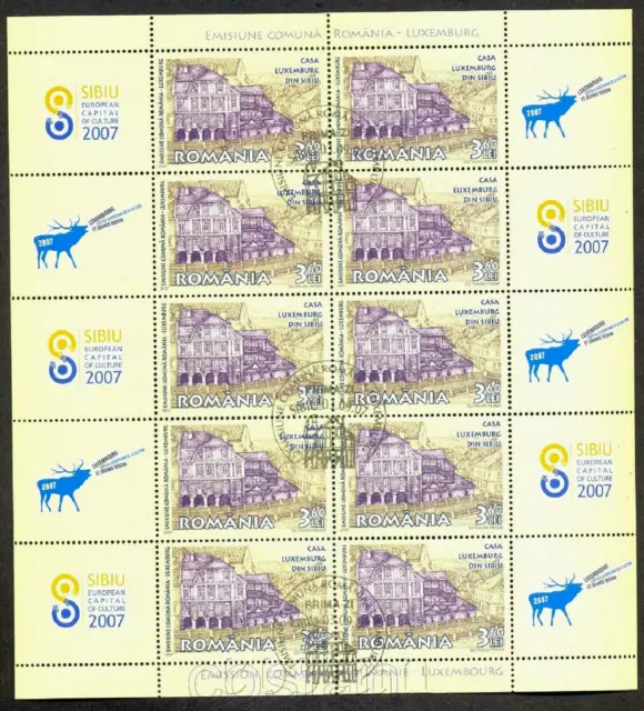 2007 LUXEMBOURG House,Sibiu,CULTURE,Transylvania,Deer,Romania,6238,First Day/VFU