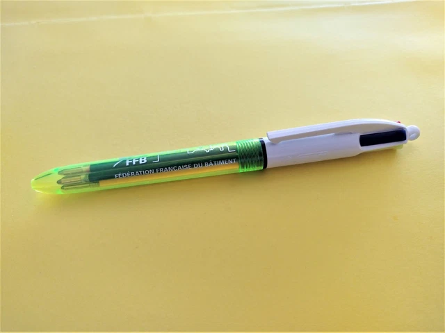 RARE STYLO PUBLICITAIRE Bic 4 Couleurs Ffb Federation Francaise Du