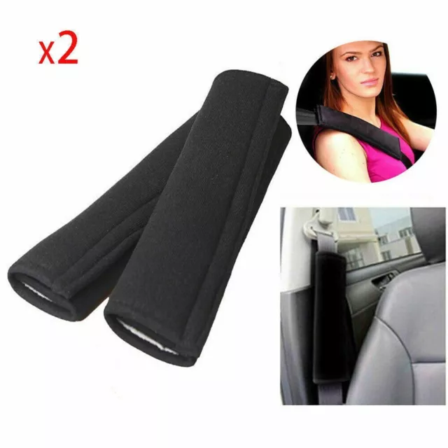 Black Safety Car Seat Belt Shoulder Pad Cover Cushion for Relaxing Journeys