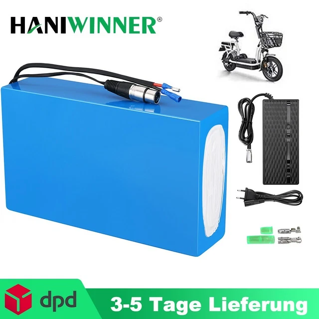 Batterie Lithium-ion 36V 20Ah Pour Vélo/scooter électrique – Avec Chargeur 42V 2A – Connecteur XT60 – Protection électronique Intégrée