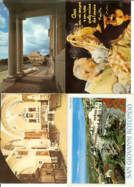 San Giovanni Rotondo (Foggia) lotto 5 cartoline dagli anni '70 in poi. Padre Pio