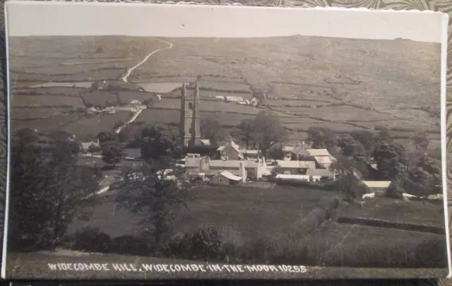 Devon postcard - WIDECOMBE HILL  WIDECOMBE IN THE MOOR  - Chapman  10255 RPPC.