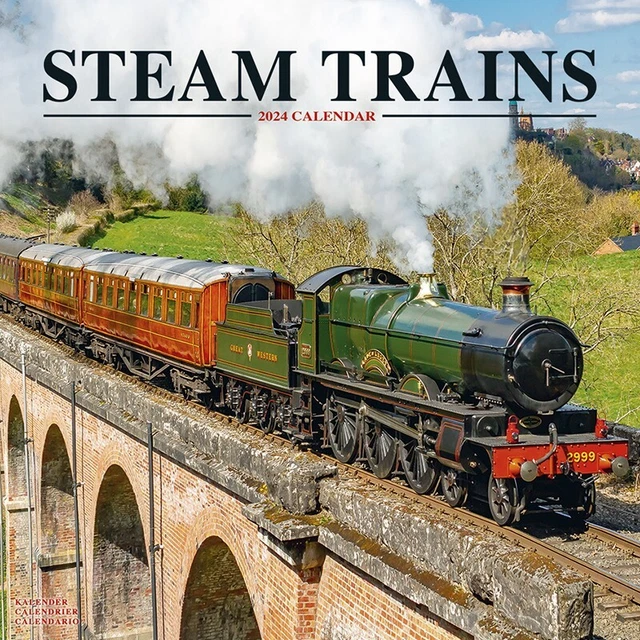 STEAM TRAINS CALENDAR 2024 £10.99 PicClick UK