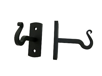 Wrought Iron Curtain Bracket Pair Of 2 Artisan Style For 1/2 Inch Rod Home Decor
