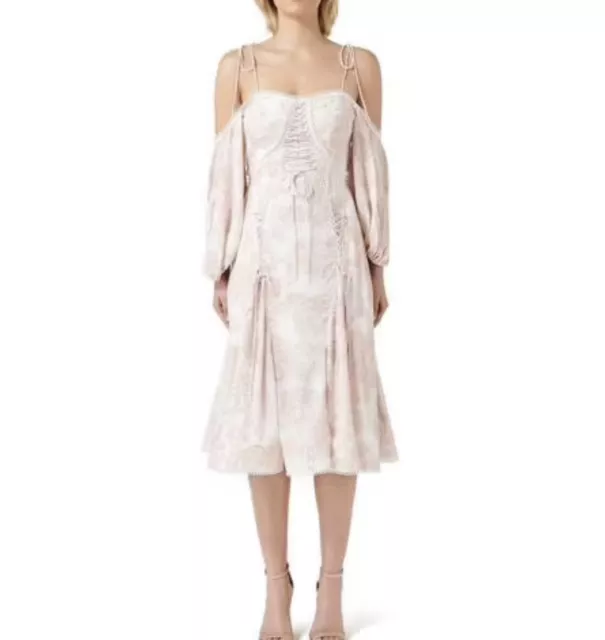 THURLEY COCKTAIL SARDINIA DRESS DUSKY PINK RRP $549 Size 10