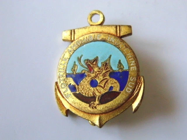 HOVA 1944 Indochine AFN Marine Ruban légendé en soie bachi ORIGINAL cap tally