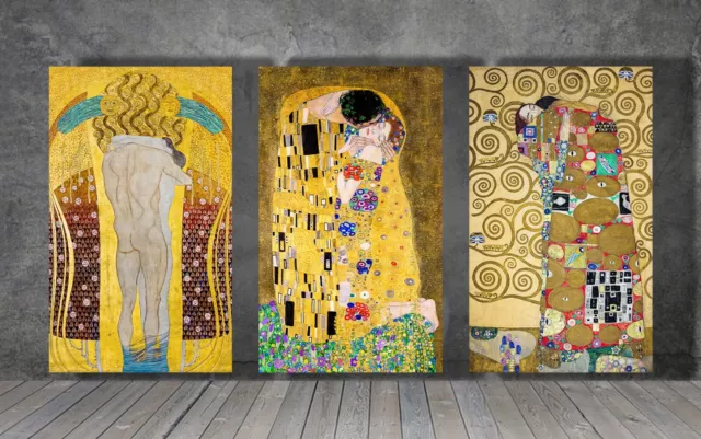 Gustav Klimt The Tree of Life Love KISS CANVAS PAINTING ART PRINT WALL 414