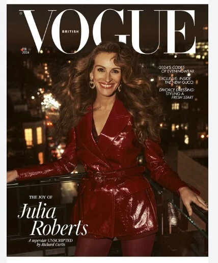 VOGUE (UK) MAGAZINE Issue February 2024/ JULIA ROBERTS