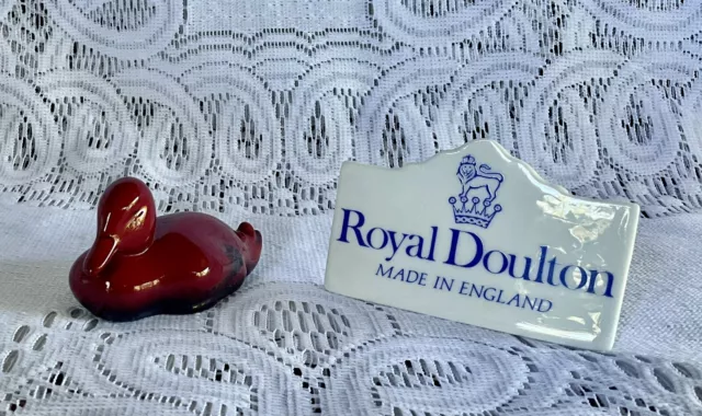 Royal Doulton Flambe Resting Duck - Small - England O19