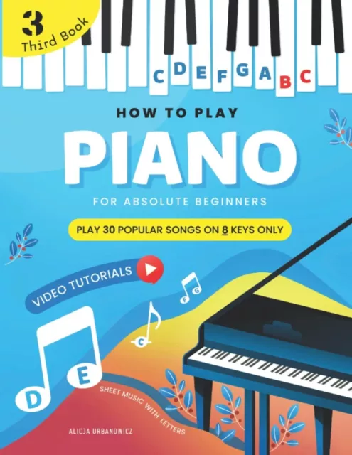 How to Play Piano Absolute Beginners: Easy Sheet Music with Letters Kids I Third