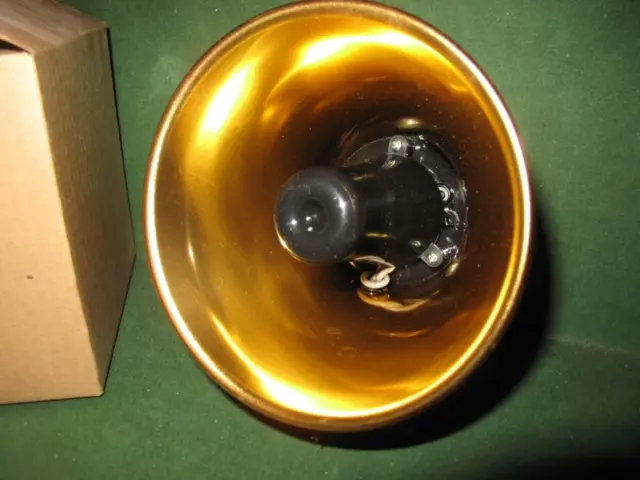 PA CB ham radio bugler alarm horn speaker gold anodized aluminum w/ bracket