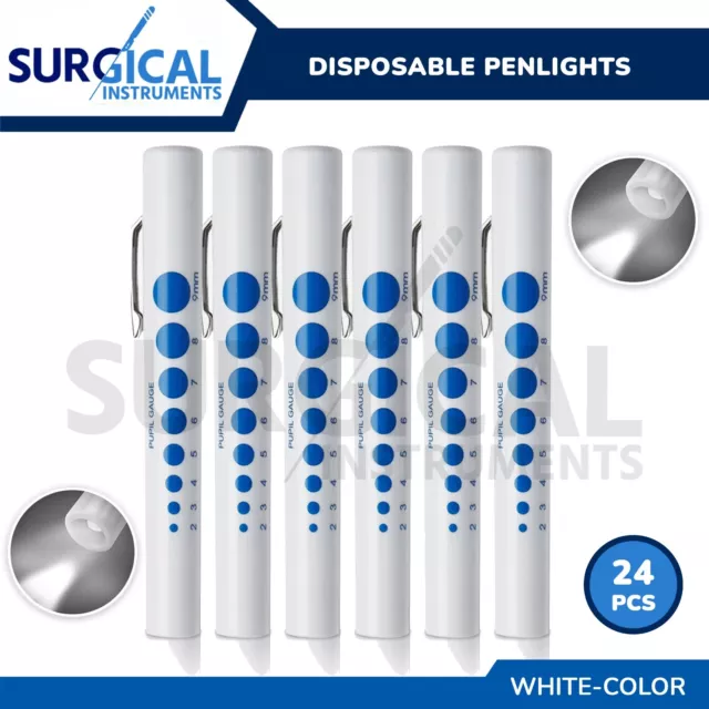24 Pcs Disposable Penlights Diagnostic ENT, EMT Emergency Medical High-Quality