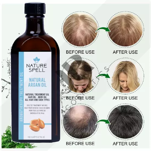 Nature Spell Oil For Hair Growth, Hair Loss & Skin 150ml | 100% Natural - ARGAN