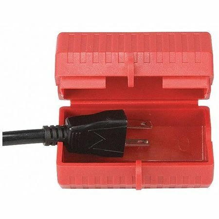 Condor 48Kv17 Plug Lockout,Red,Plastic,1 Padlock